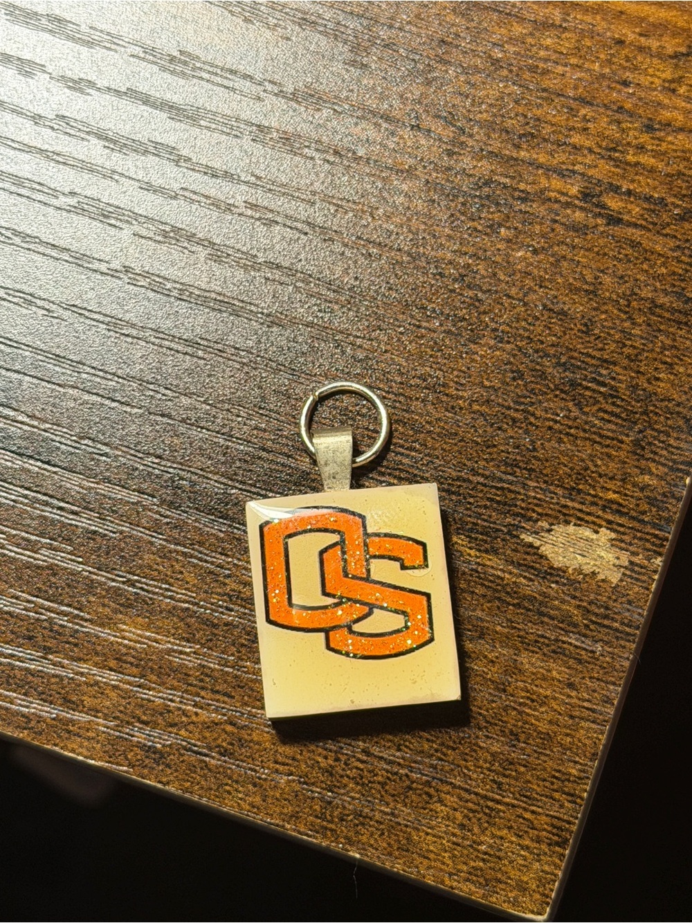 Oregon State or Oklahoma State Scrabble Tile Pendant or Keychain Charm
